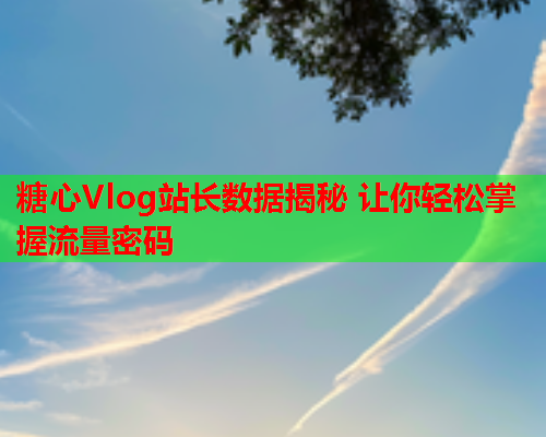 糖心Vlog站长数据揭秘 让你轻松掌握流量密码