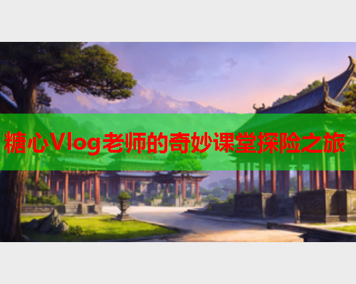 糖心Vlog老师的奇妙课堂探险之旅